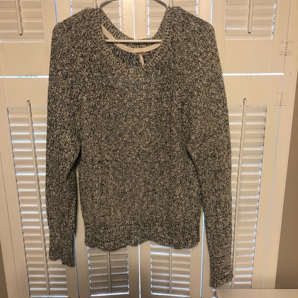Salt and pepper knit Free People Sweater